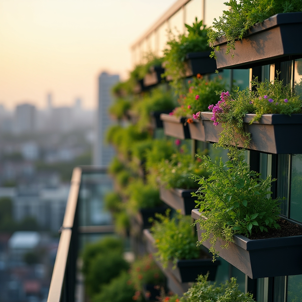 Huerta vertical instalada en la terraza de una oficina tras un workshop corporativo